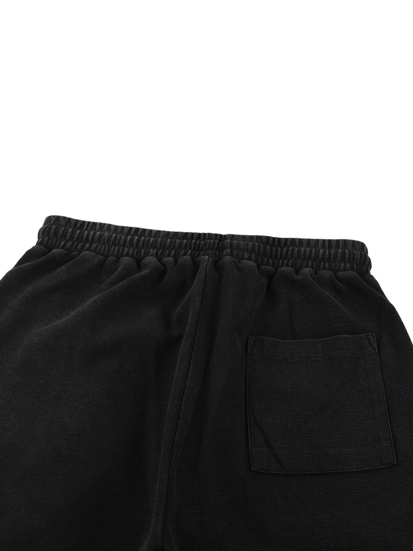 Stone Wash Waffle Knit Shorts