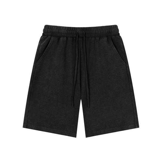 Stone Wash Waffle Knit Shorts