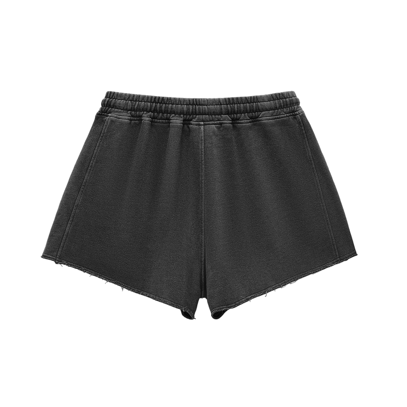 Stone Washed Raw Hem Shorts