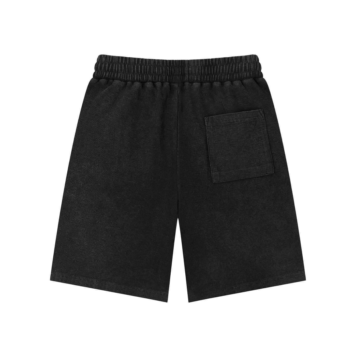 Stone Wash Waffle Knit Shorts