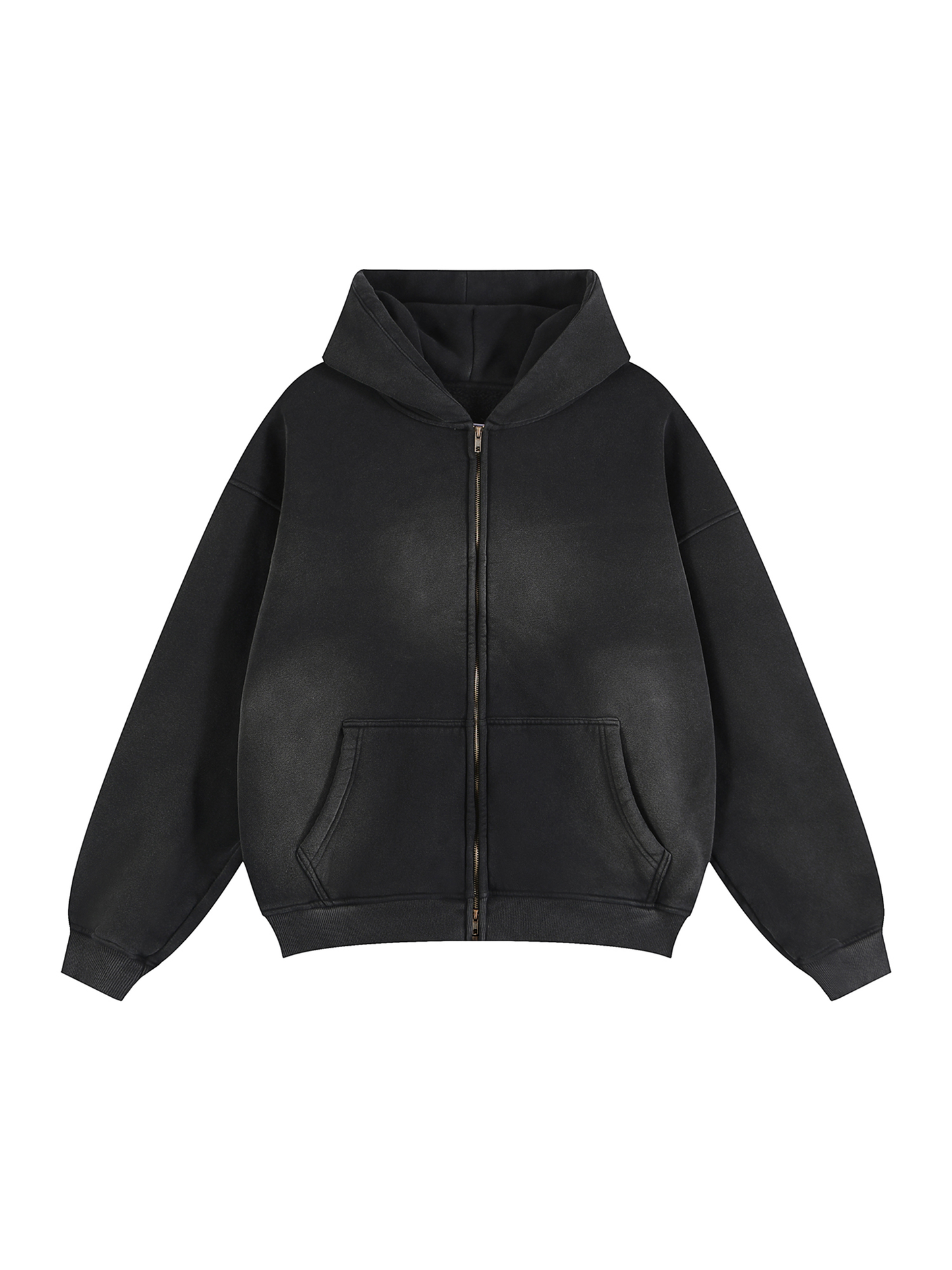 Sunfade Double Zipped Boxy Hoodie